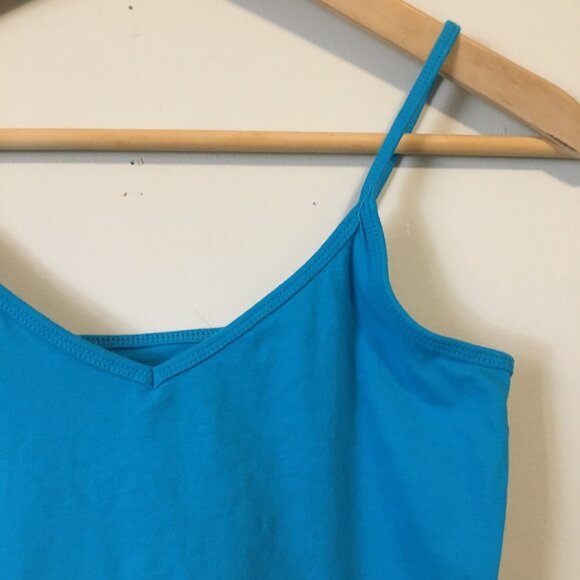 NWT Seductions Bright Aqua Blue Simple Cotton Camisole - Picture 4 of 13